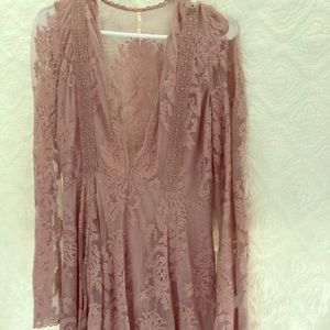 Free people light purple lace  dress